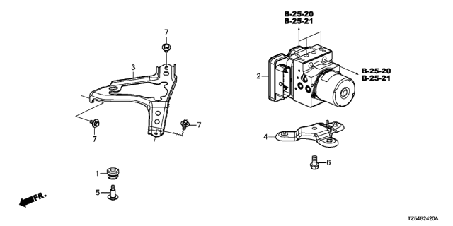 2018 Acura MDX Abs Modulator Assembly (Rewritable) Diagram for 57111-TRX-H13