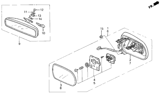 1995 Acura Legend Actuator Sub-Assembly, Driver Side Diagram for 76215-SP1-A03