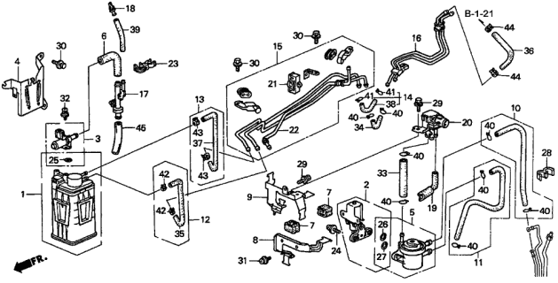 1998 Acura TL Canister - Vent Valve Diagram