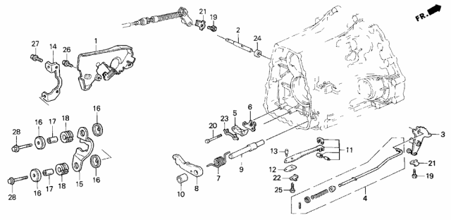 1993 Acura Legend Cover, Control Wire Diagram for 21710-PY3-A00