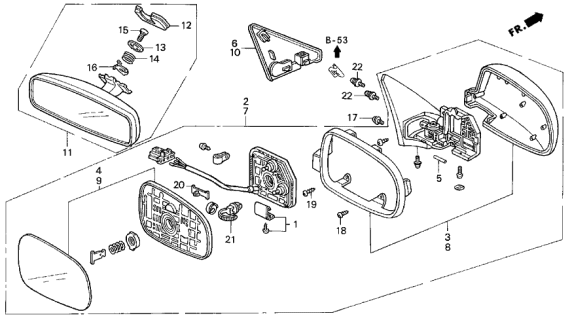 1993 Acura Vigor Toothed Washer Diagram for 76409-SL0-003