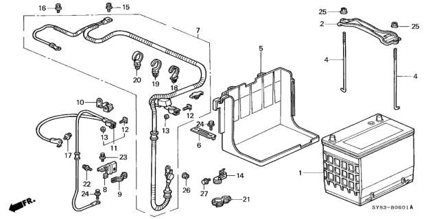 1997 Acura CL Bracket Set, Cable (AT) Diagram for 32138-SV7-A00