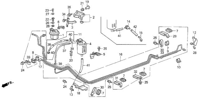 1988 Acura Legend Band, Fuel Strainer Diagram for 16919-SD4-010