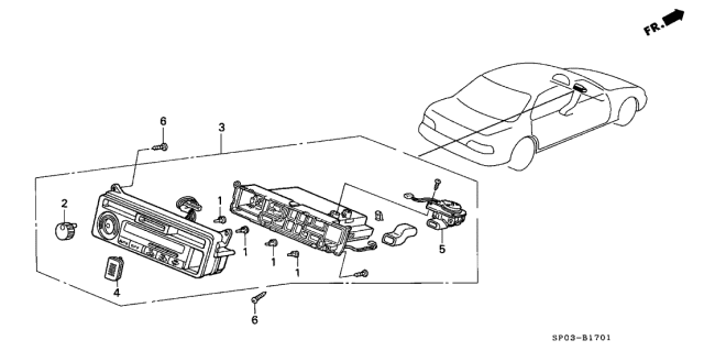 1995 Acura Legend Lid, Air Conditioner Switch Diagram for 79612-SP0-A41
