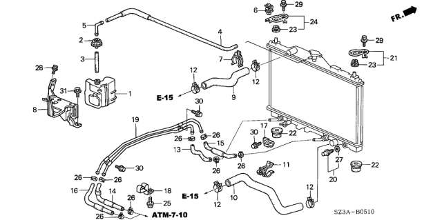 2004 Acura RL Pipe C, Cooler (ATF) Diagram for 25930-P5A-A00