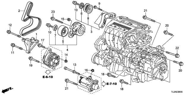 2014 Acura TSX Engine Mounting Bracket (L4) Diagram