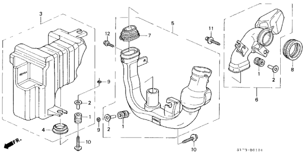 1995 Acura Integra Resonator Chamber Diagram