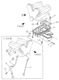 1998 Acura SLX Oil Pan Assembly Diagram for 8-97264-032-0