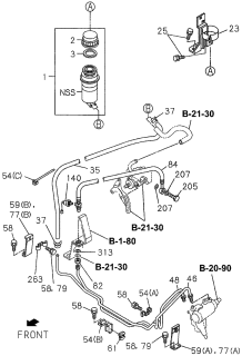 1997 Acura SLX Clamp, Pipe (Return) Diagram for 8-94252-455-2
