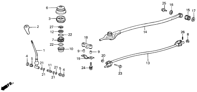 1988 Acura Integra Dust Seal A, Change Diagram for 54104-SB2-000