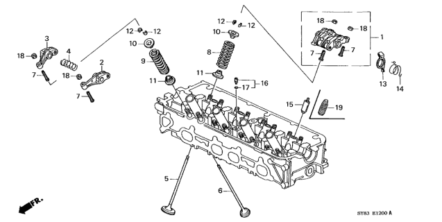 1999 Acura CL Spring, Intake Valve (White) (Associated Spring) Diagram for 14761-PAA-A01