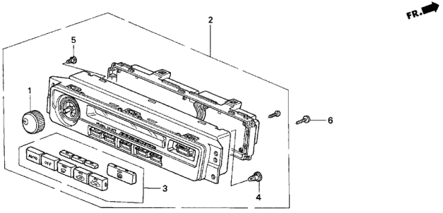1995 Acura TL Control Assembly, Automatic Air Conditioner Diagram for 79600-SW5-A41