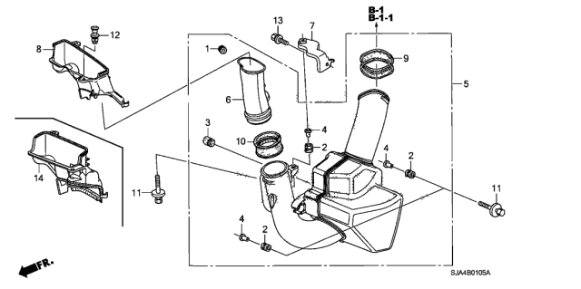 2008 Acura RL Chamber Assembly, Resonator Diagram for 17230-RJA-A00