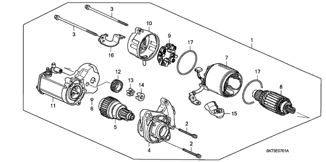1992 Acura Integra Screw Diagram for 31201-PM3-J01