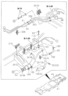 1999 Acura SLX Fuel Piping Diagram 2