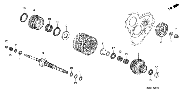 1999 Acura CL Bearing, Needle (34X40X18) Diagram for 91011-P6H-003