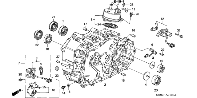 2001 Acura NSX Plate, Oil Guide Diagram for 23225-PA9-000