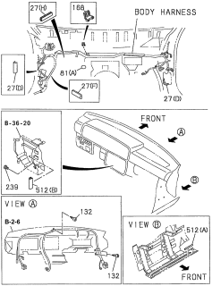 1999 Acura SLX Wire Harness Protectors - Clips Diagram