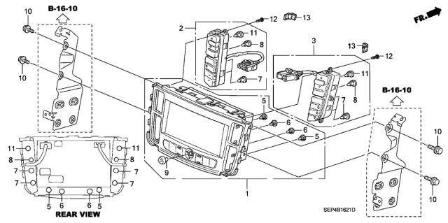 2007 Acura TL Driver Module Switch Assembly Diagram for 39053-SEP-A61