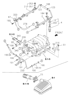 1998 Acura SLX Injector Assembly Diagram for 8-17113-399-0