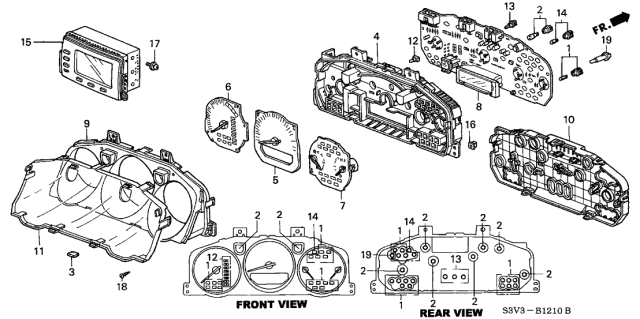 2003 Acura MDX Bulb Socket Assembly (14V 1.12W) Diagram for 78181-SS0-003