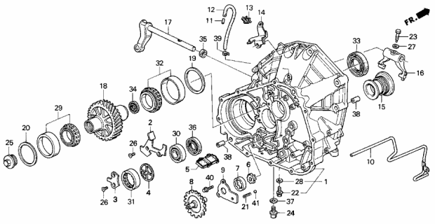 1992 Acura Vigor Oil Pump Rotor (Outer) (41) Diagram for 21172-PR8-007