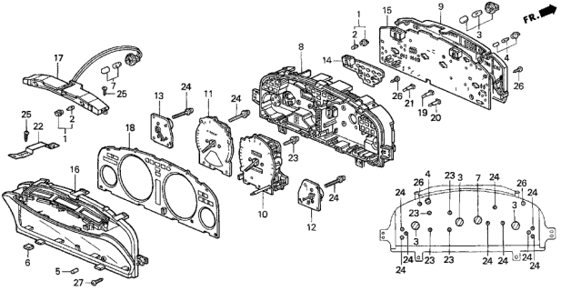 1998 Acura CL Bulb & Socket Assembly Diagram for 78181-SF1-610