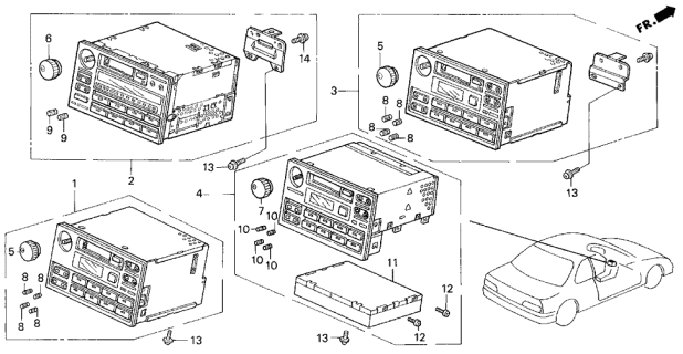 1991 Acura Legend Knob, Volume (On/Off) Diagram for 39102-SP1-A01
