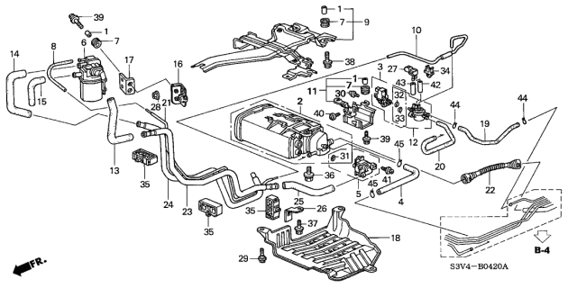 2001 Acura MDX Tube A, Atmospheric Diagram for 17356-S3V-A01