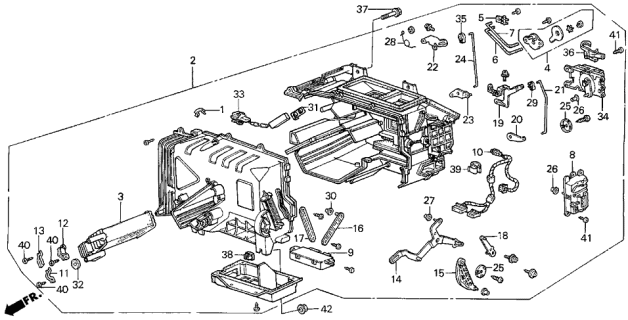 1987 Acura Legend Mode Motor Assembly Diagram for 79140-SE0-A03