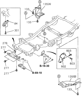 1997 Acura SLX Bracket, Right Front Stabilizer Diagram for 8-97801-155-4
