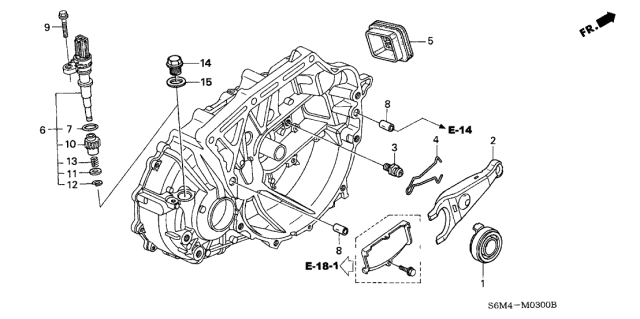 2003 Acura RSX Speed Sensor Assembly Diagram for 78410-S7A-G01