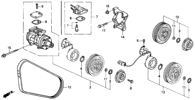 1997 Acura CL Clutch Set Diagram for 38900-P0B-A01