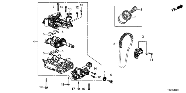 2019 Acura RDX Pump Assembly , Oil Diagram for 15100-6B2-A01