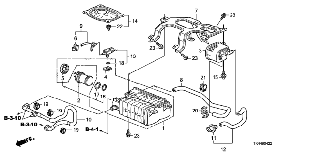 2010 Acura TL Canister Assembly Diagram for 17011-TK5-A01