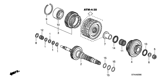 2010 Acura RDX Bearing, Ball (38X78X31/26.5) Diagram for 91007-RJF-T01