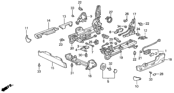 1987 Acura Legend Bolt-Washer (10X34) Diagram for 90124-SD4-J00