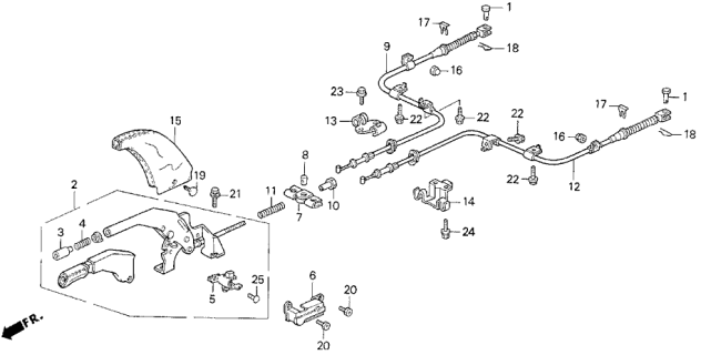 1992 Acura Vigor Brake Wire End Pin Diagram for 43471-SD2-930