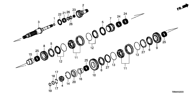 2018 Acura NSX Synchronizer Set (79Wl) Diagram for 23646-58H-A01