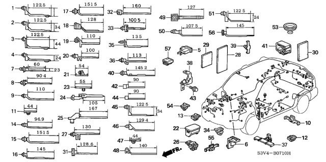 2005 Acura MDX Stay G, Engine Harness Diagram for 32747-RDJ-A01