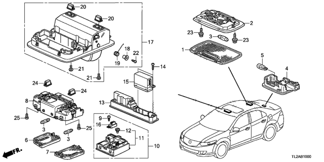 2013 Acura TSX Base (Gray) Diagram for 34252-S5A-003ZQ