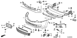 Diagram for Acura TSX Bumper - 04711-TL2-A90ZZ