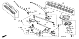 Diagram for Acura ZDX Wiper Pivot Assembly - 76530-SZN-A01