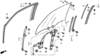 Diagram for Acura CL Window Run - 72275-SV2-013
