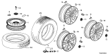 Diagram for Acura TLX Wheel Cover - 44732-SZN-A00