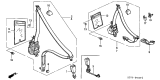 Diagram for 1996 Acura Integra Seat Belt Buckle - 04816-ST7-A05ZB