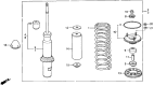 Diagram for Acura Integra Shock And Strut Mount - 51631-SH0-003