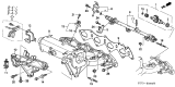 Diagram for 2000 Acura Integra Intake Manifold Gasket - 17105-P73-A01