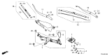 Diagram for Acura Wiper Pivot Assembly - 76530-TGV-A02