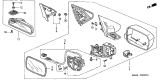 Diagram for Acura RSX Mirror Actuator - 76210-S6M-C41